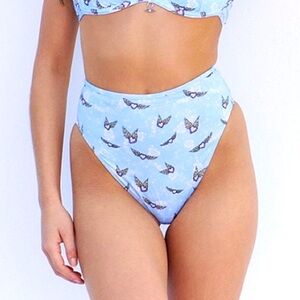 NWOT FRANKIES BIKINIS Estella Bikini Bottom- baby blue